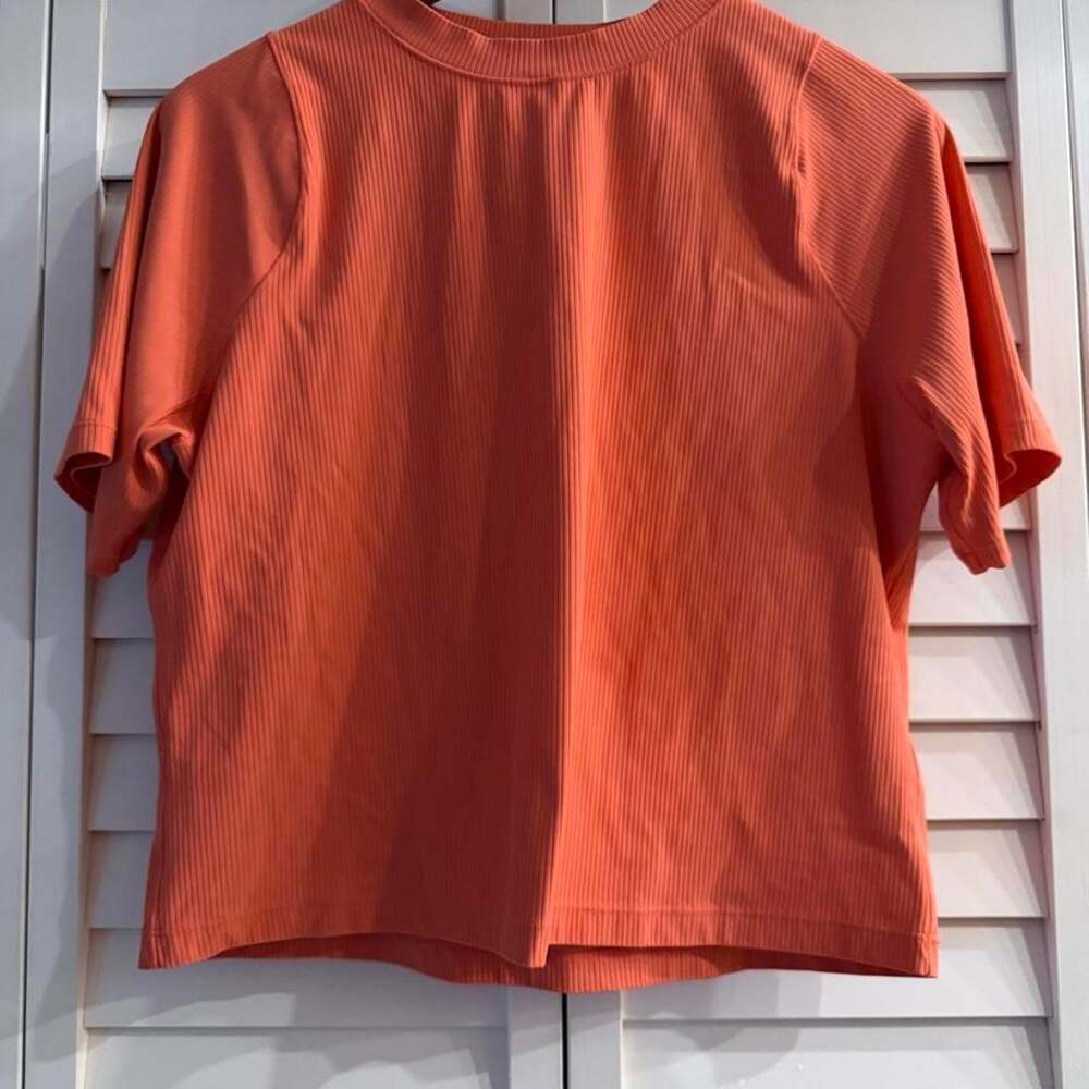 Nike Women's Orange and Pink Crop-top